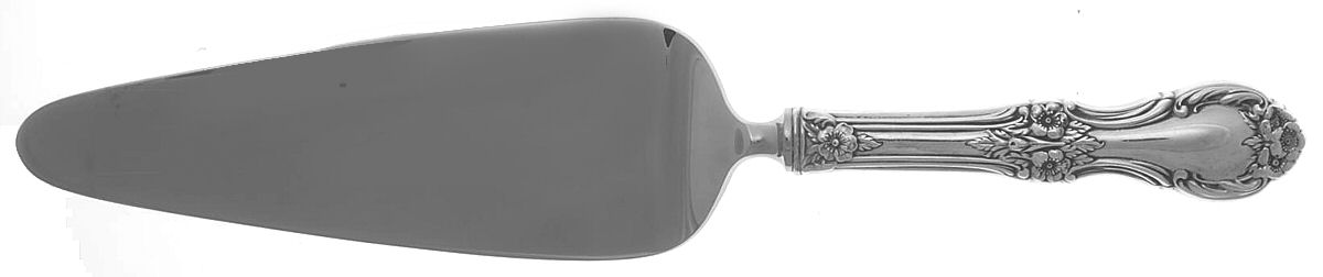 Wild Rose-New (Sterling, 1948, New, No Monos) Pie Server with Stainless Blade by International Silver-1
