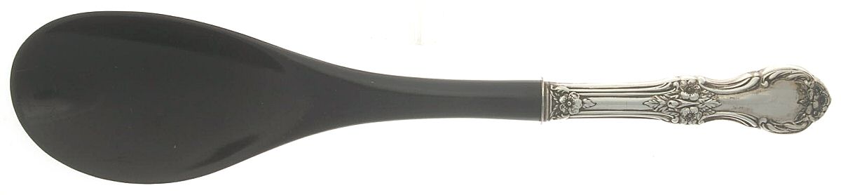 Wild Rose-New (Sterling, 1948, New, No Monos) Salad Serving Spoon with Plastic Bowl by International Silver-1