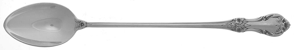 Wild Rose-New (Sterling, 1948, New, No Monos) Iced Tea Spoon by International Silver-1