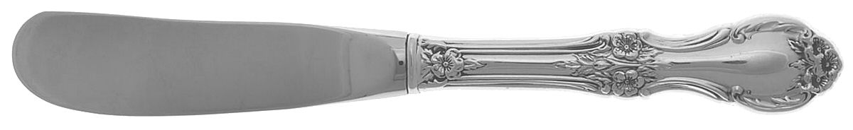 Wild Rose-New (Sterling, 1948, New, No Monos) Butter Spreader Hollow Hdl-Paddle/Stainless Blade by International Silver-1