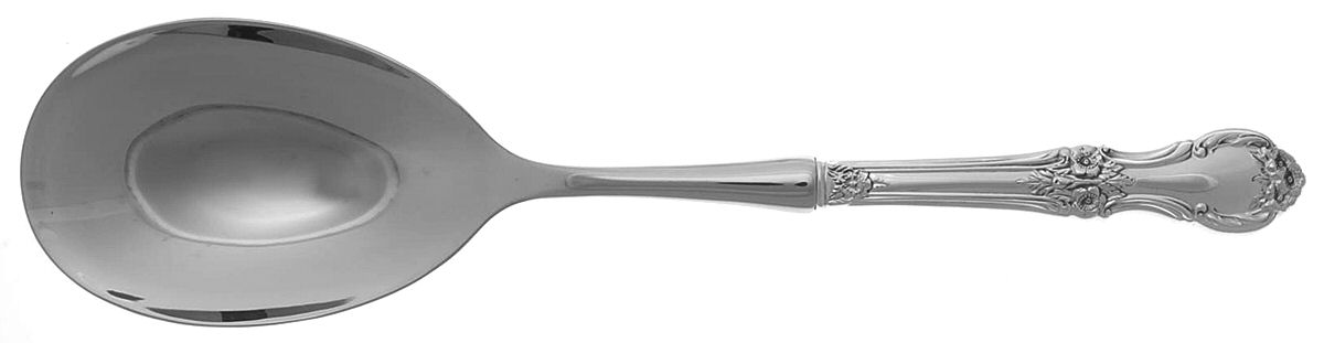 Wild Rose-New (Sterling, 1948, New, No Monos) Salad Servng Spoon with Stainless Bowl by International Silver-1