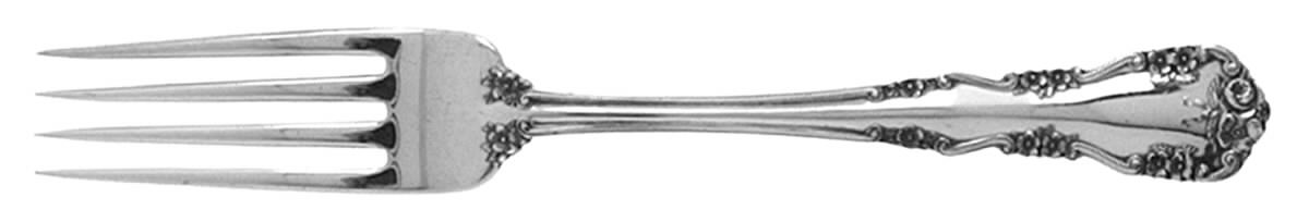 Wild Rose-Old-Rosalind (Sterling, 1908, No Monos) Fork by International Silver-1