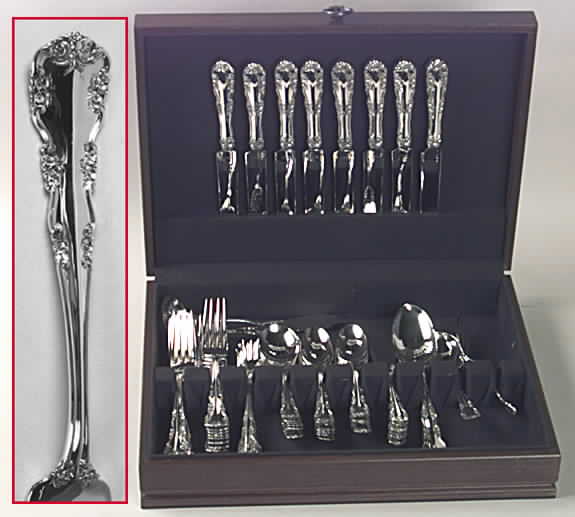 Wild Rose-Old-Rosalind (Sterling, 1908, No Monos) 70 Piece Set by International Silver-1