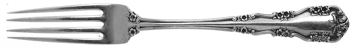 Wild Rose-Old-Rosalind (Sterling, 1908, No Monos) Youth Fork by International Silver-1