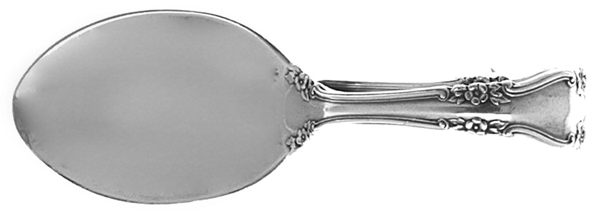 Wild Rose-Old-Rosalind (Sterling, 1908, No Monos) Curved Handle Baby Spoon by International Silver-1