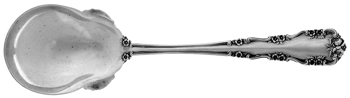 Wild Rose-Old-Rosalind (Sterling, 1908, No Monos) Sugar Spoon by International Silver-1