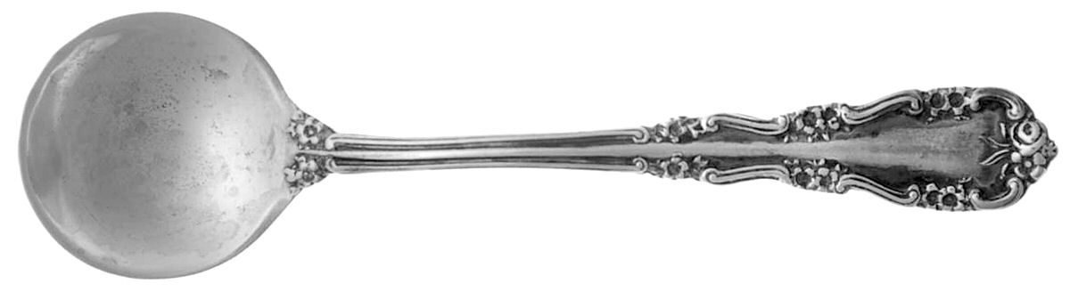 Wild Rose-Old-Rosalind (Sterling, 1908, No Monos) Individual Salt Spoon by International Silver-1