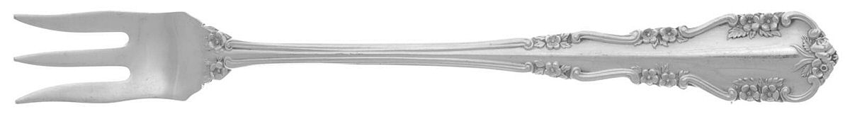 Wild Rose-Old-Rosalind (Sterling, 1908, No Monos) Cocktail/Seafood Fork by International Silver-1