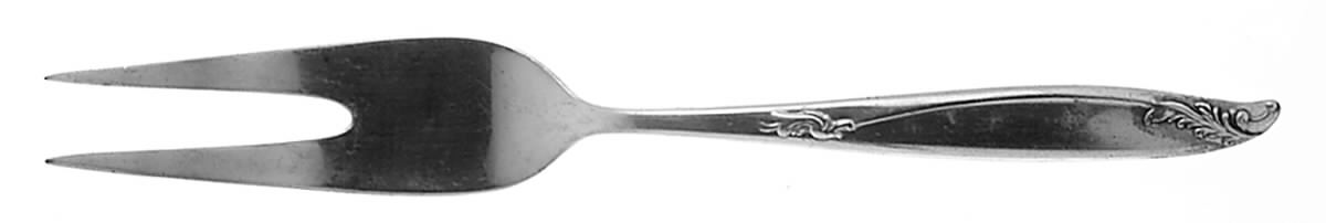 Woodsong (Silverplate, 1958) Small Solid Cold Meat Serving Fork by International Silver-1