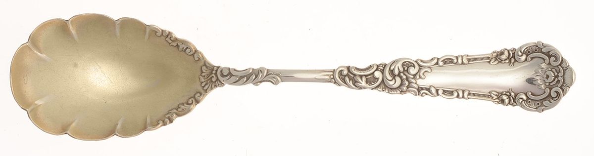 Yale I (Silverplate, 1894) Large Jelly Spoon by International Silver-1