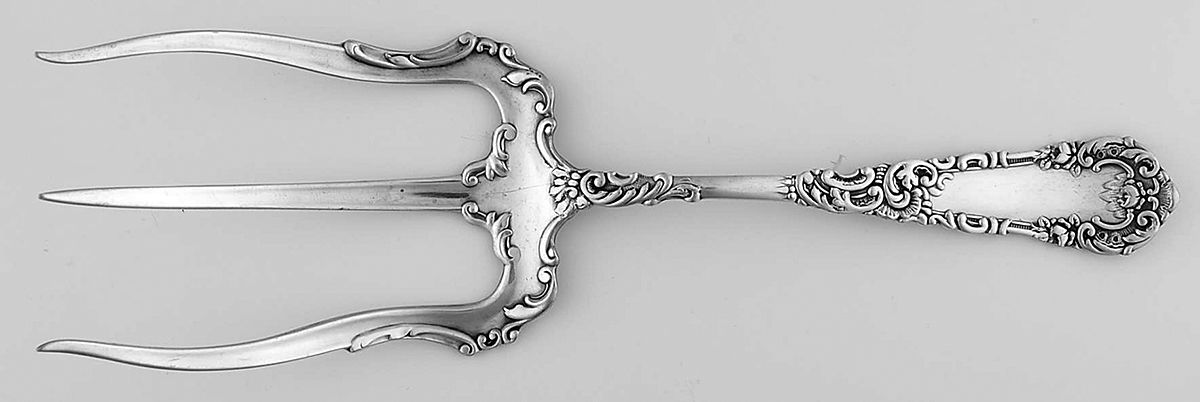 Yale I (Silverplate, 1894) Solid Toast Serving Fork by International Silver-1