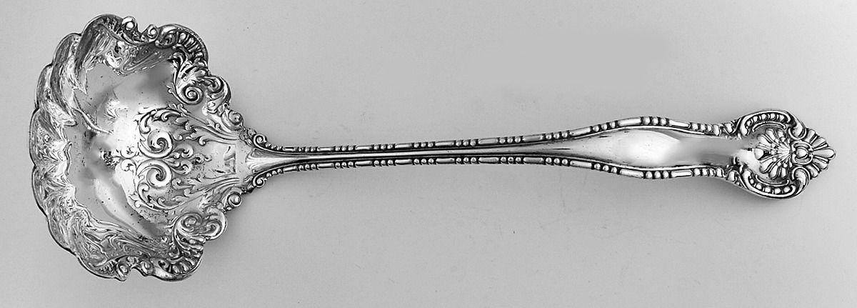 York (Silverplate, 1900) Solid Soup Ladle by International Silver-1