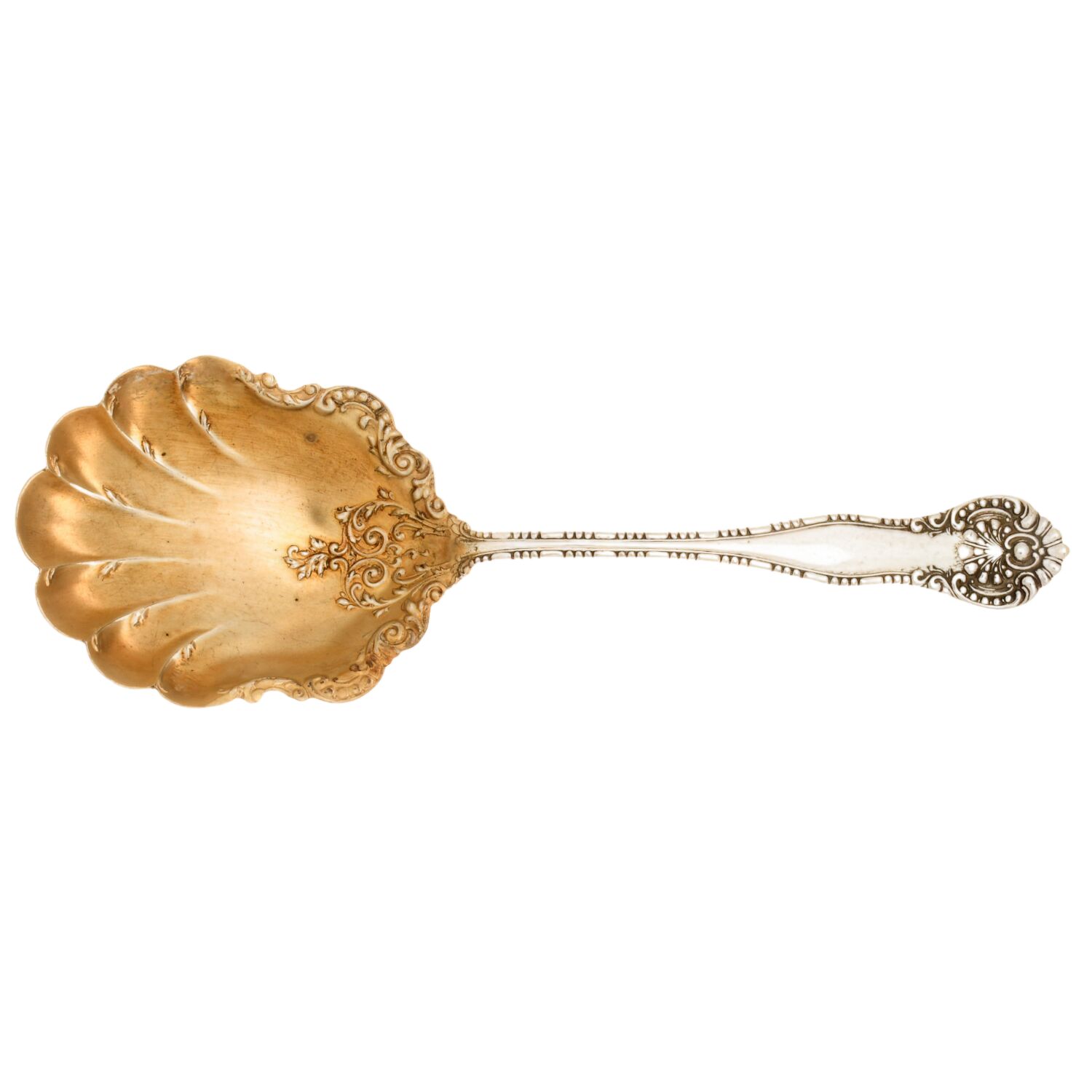 York (Silverplate, 1900) Solid Shell Casserole Spoon by International Silver-1
