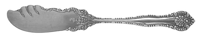 York (Silverplate, 1900) Flat Handle Butter Spreader by International Silver-1