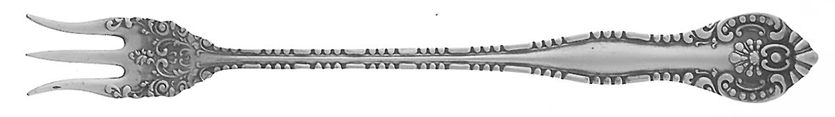 York (Silverplate, 1900) Cocktail/Seafood Fork by International Silver-1