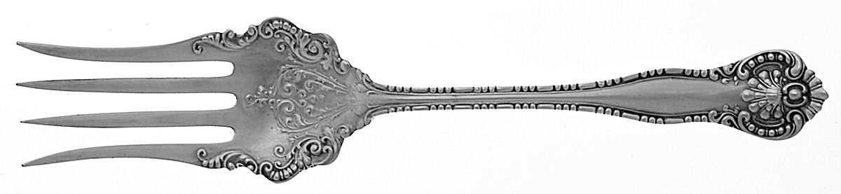York (Silverplate, 1900) Small Chipped Beef Fork by International Silver-1
