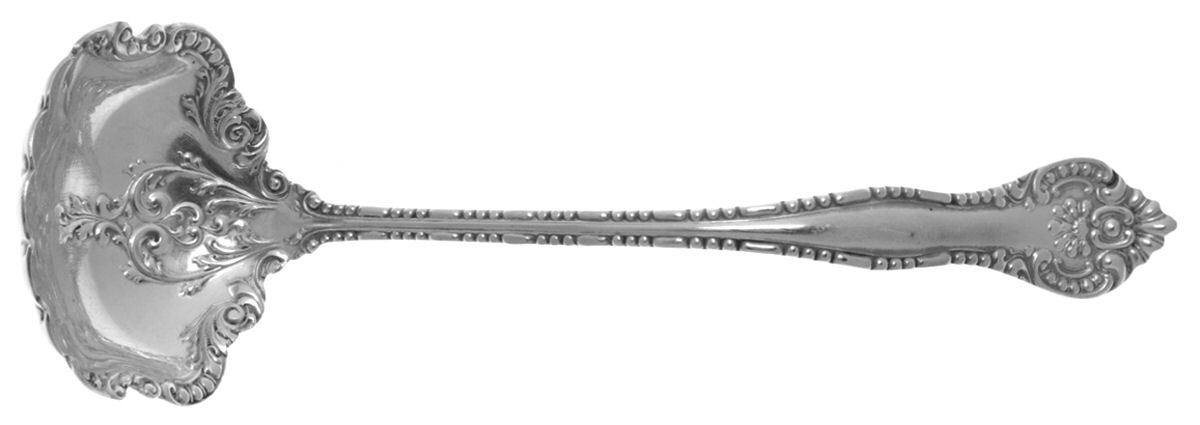 York (Silverplate, 1900) Solid Piece Cream Ladle by International Silver-1