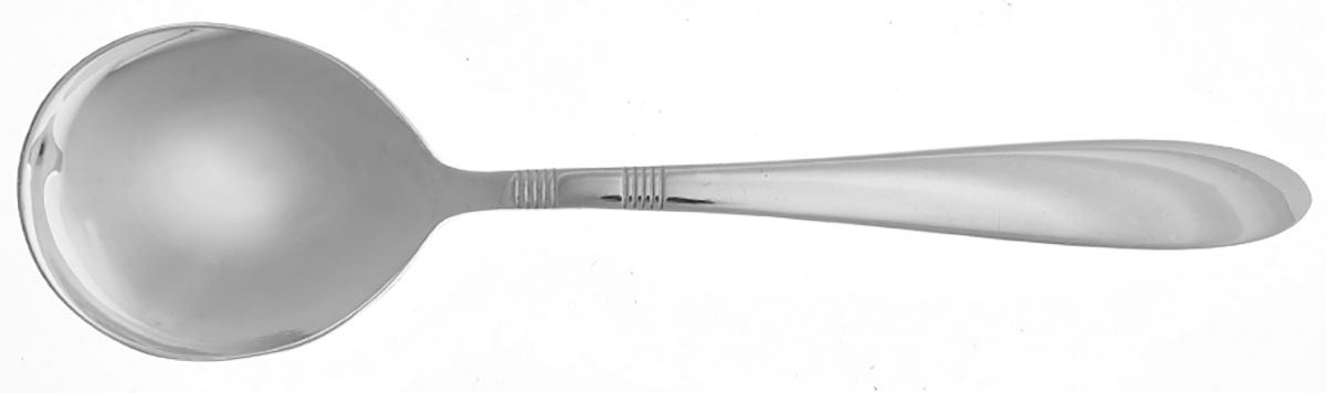 Zephyr (Silverplate, 1935) Round Bowl Soup Spoon (Cream Soup) by International Silver-1