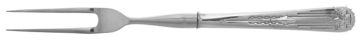 Zia (Silverplate, 1990) Small Steak Carving Fork with Stainless Prongs by International Silver-1