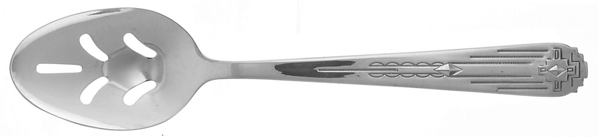 Zia (Silverplate, 1990) Pierced Tablespoon (Serving Spoon) by International Silver-1