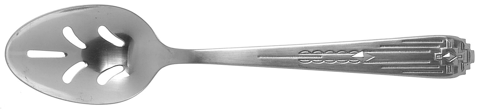 Zia (Stainless) Pierced Tablespoon (Serving Spoon) by International Silver-1