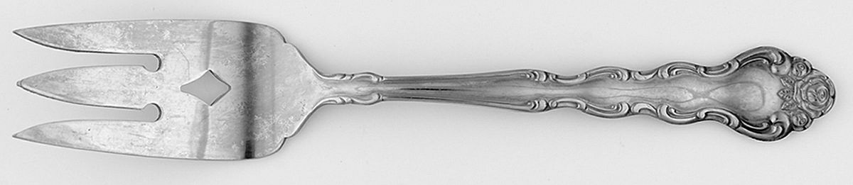 Classic Rose Medium Solid Cold Meat Serving Fork by Interpur-1