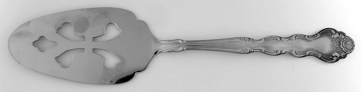 Classic Rose Pierced All Stainless Pie Server by Interpur-1
