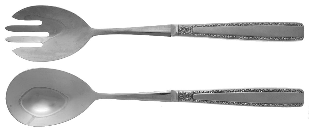 IMI77 (Stainless) 2 Pc Salad Set with Stainless Bowl by Imperial Intl-1