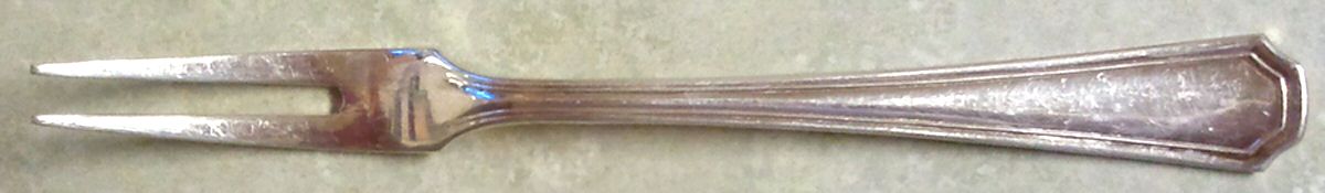 INS231 (Silverplate) Short Handle Pickle/Olive Fork by International Silver-1