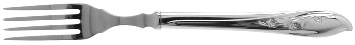 Springtime (Silverplate, 1957) Individual Hollow Fish Fork, Stainless Tines by International Silver-1