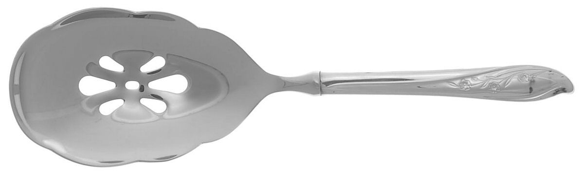 Springtime (Silverplate, 1957) Pierced Rice Spoon with Stainless Bowl by International Silver-1