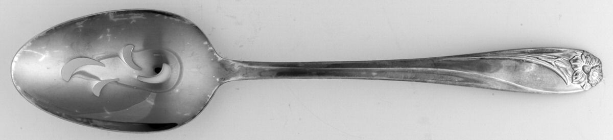 Daffodil (Silverplate, 1950) Pierced Tablespoon (Serving Spoon) by International Silver-1