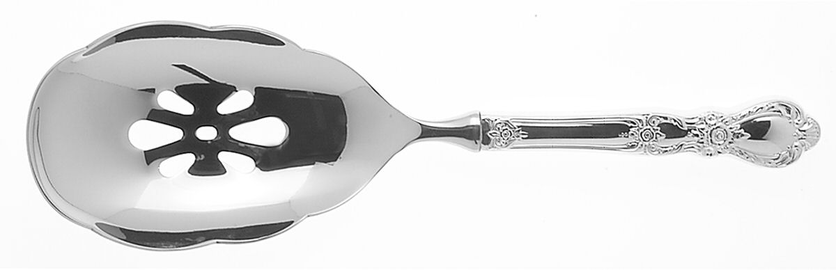 Heritage (Silverplate, 1953) Pierced Rice Spoon with Stainless Bowl by International Silver-1