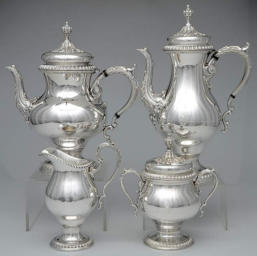 St James (Silverplate Hollowware) (4 Piece) Silverplate Tea Set by International Silver-1