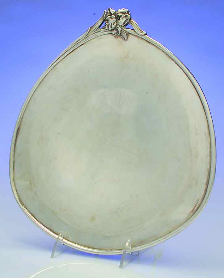Silver Iris (Silverplate Hollowware) Silverplate Sandwich Plate by International Silver-1