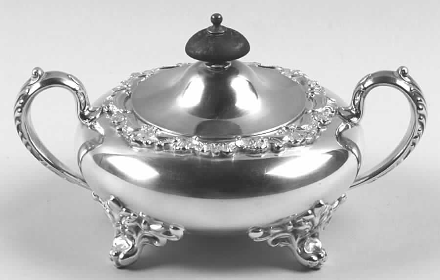 Essex Manor (Silverplate, Hollowware) Sugar Bowl & Lid by International Silver-1