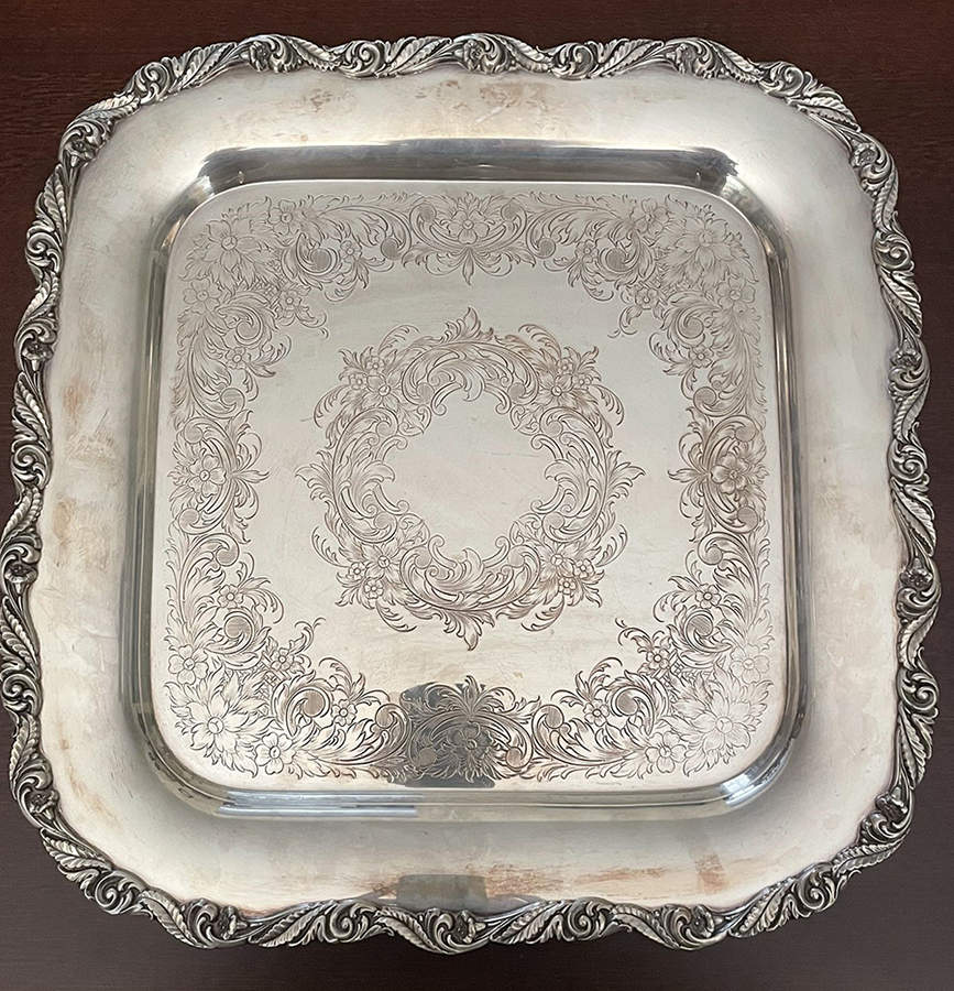 Saybrook Manor (Silverplate, Hollowware) 16" Square Tray by International Silver-1