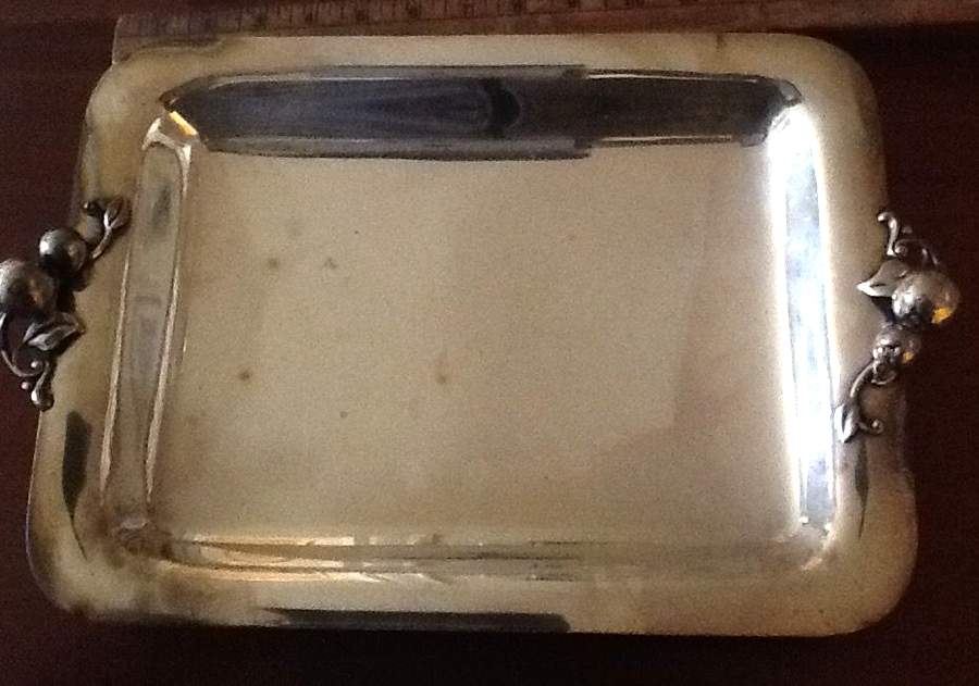 Apple (Silverplate, Hollowware) 15" Rectangular Tray by International Silver-1