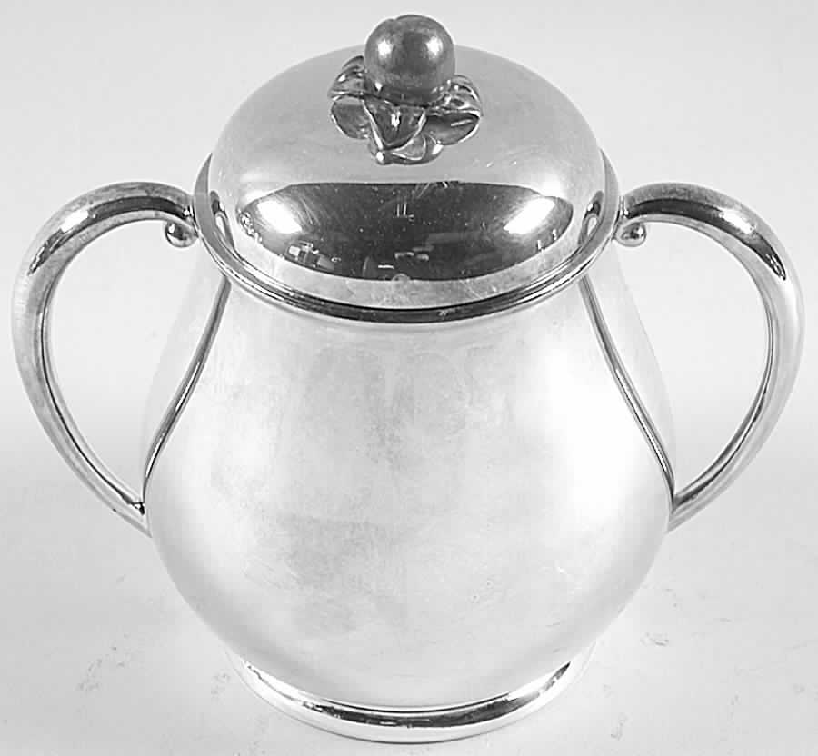 Apple (Silverplate, Hollowware) Sugar Bowl & Lid by International Silver-1