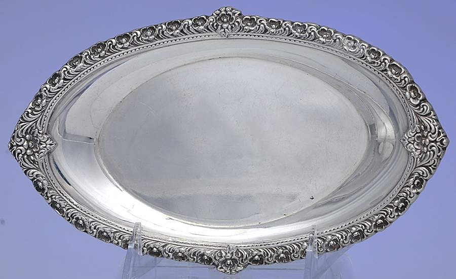 Du Barry-Floral Border (Silver, Hollowware, Wbswcx) Plated Gravy Underplate by International Silver-1