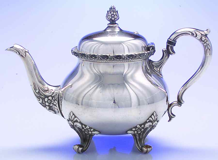 Du Barry-Floral Border (Silver, Hollowware, Wbswcx) Teapot by International Silver-1