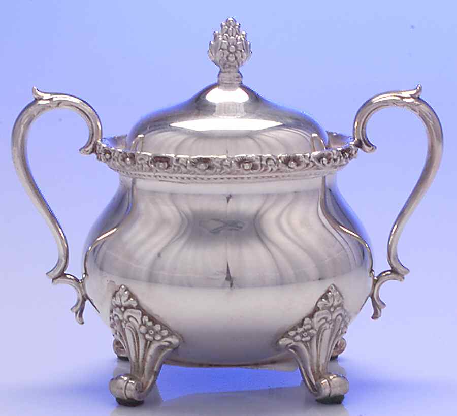 Du Barry-Floral Border (Silver, Hollowware, Wbswcx) Sugar Bowl No Lid by International Silver-1