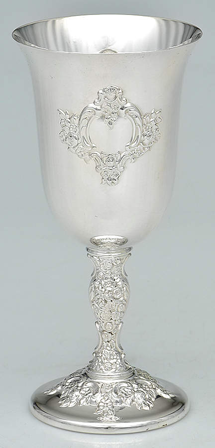 Du Barry-Chased (Silverplate, Hllwr, Websterwlcx) Water Goblet by International Silver-1
