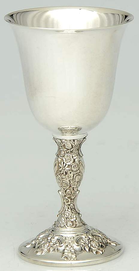 Du Barry-Chased (Silverplate, Hllwr, Websterwlcx) Silverplate Wine Goblet by International Silver-1