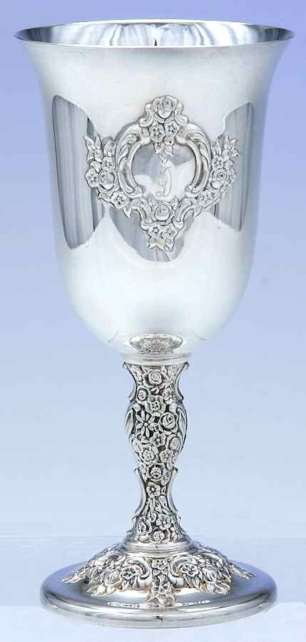 Du Barry-Chased (Silverplate, Hllwr, Websterwlcx) Water Goblet by International Silver-1