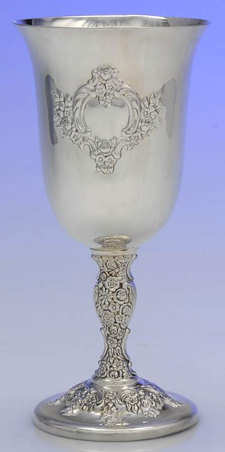 Du Barry-Chased (Silverplate, Hllwr, Websterwlcx) Water Goblet by International Silver-1