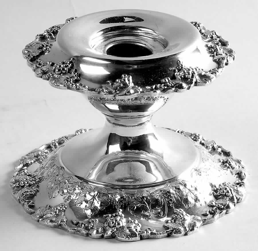 Vintage-Chased (Silverplate, Hollowware) 3" Console Candleholder by International Silver-1