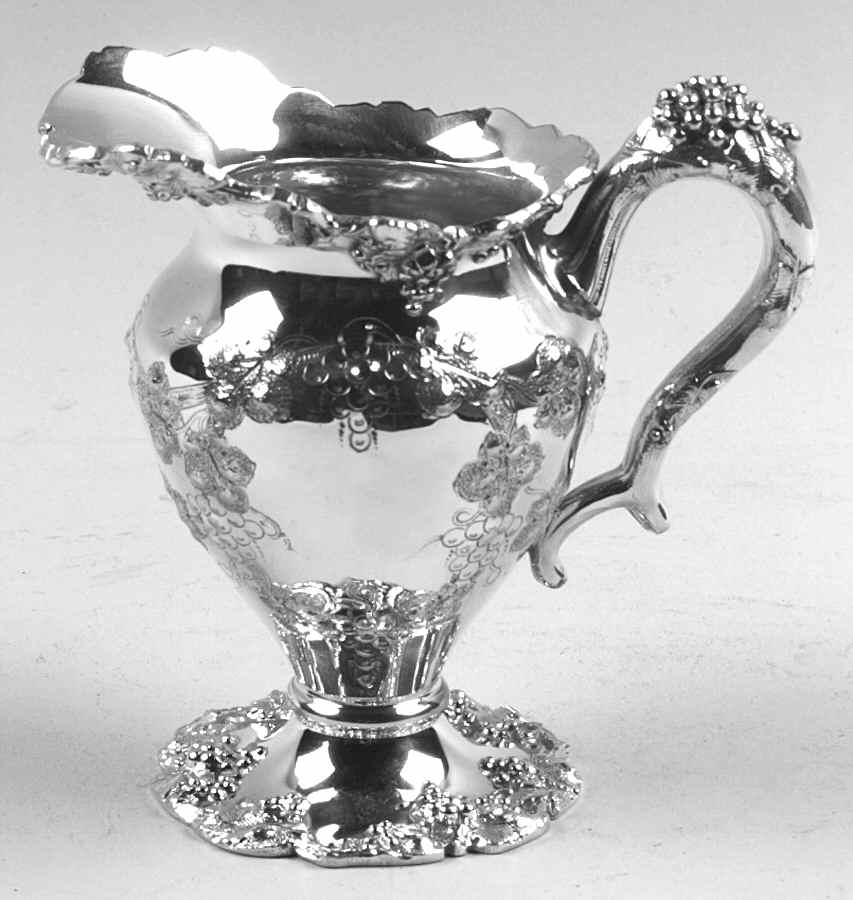 Vintage-Chased (Silverplate, Hollowware) Silverplate Mini Creamer by International Silver-1