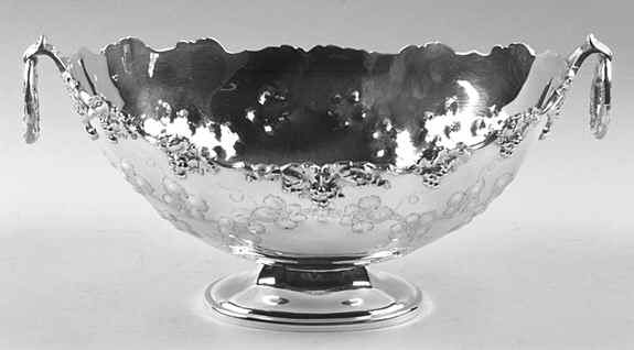 Vintage-Chased (Silverplate, Hollowware) Oval Footed Centerpiece by International Silver-1