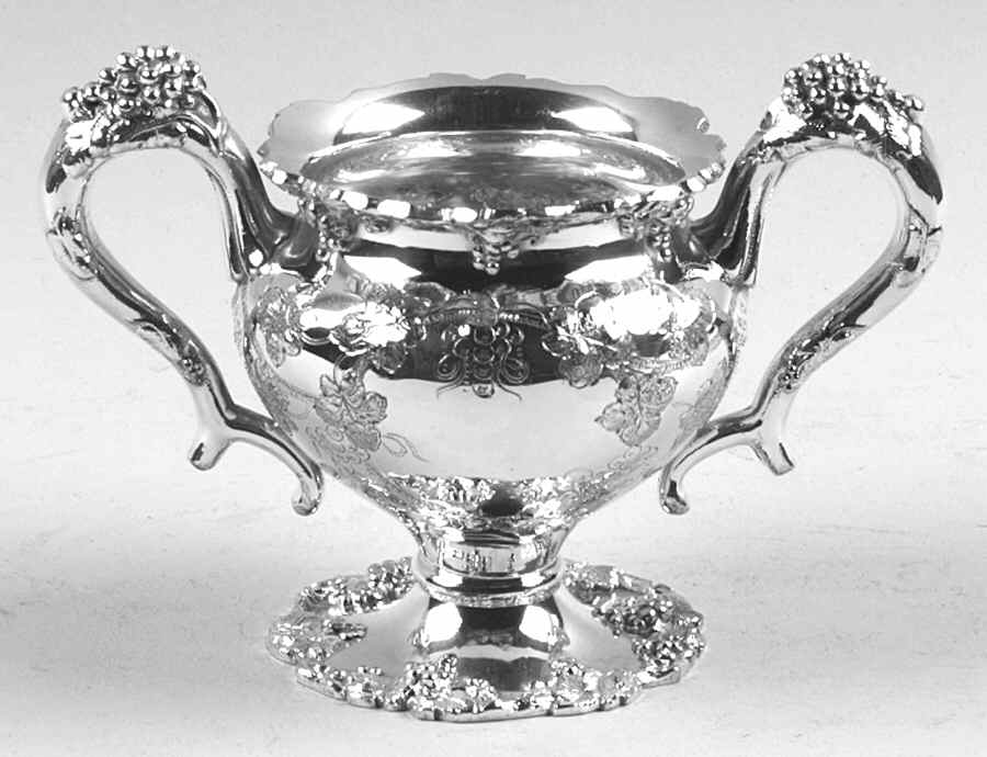 Vintage-Chased (Silverplate, Hollowware) Silverplate Mini Open Sugar by International Silver-1